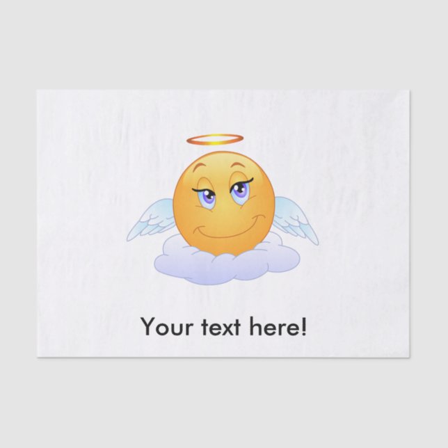 Angel smiley tissue paper (Front)