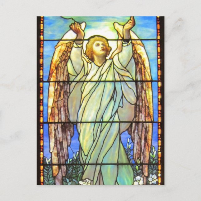 Angel, Stained Glass, Postcard (Front)