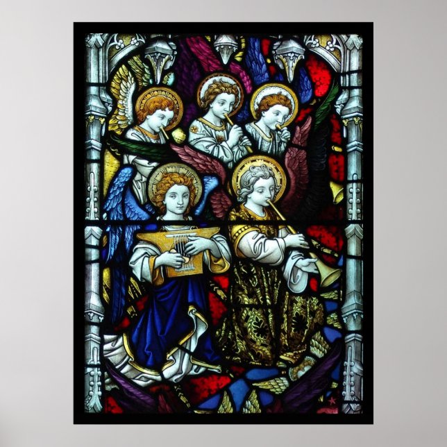angel stained glass poster (Front)
