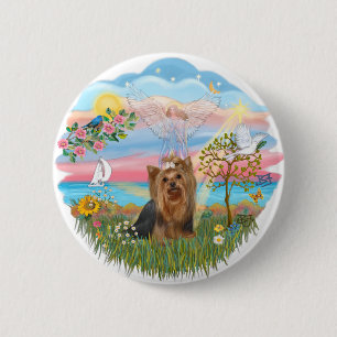 Angel Star-Yorkshire Terrier (#7) 2 Inch Round Button