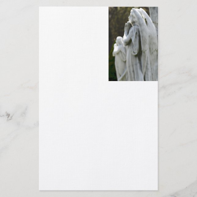 Angel stationary - linen stationery (Front)
