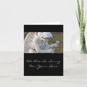 ANGEL STATUE HOLDING ROSE/SORRY FOR LOSS CARD