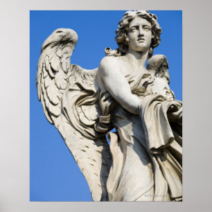 Angel statue, Ponte Sant'Angelo, Rome, Italy Poster