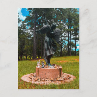 Angel Statue Red Hill Cemetery Milledgeville GA Postcard