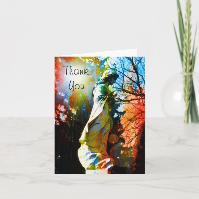 Angel Statue Thank You Card (Front)