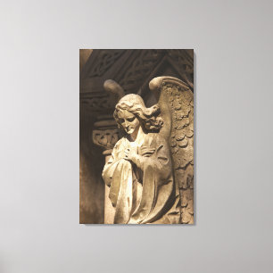 Angel Statue with Crossed Hands, Buenos Aires Canvas Print
