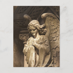 Angel Statue with Crossed Hands, Buenos Aires Postcard