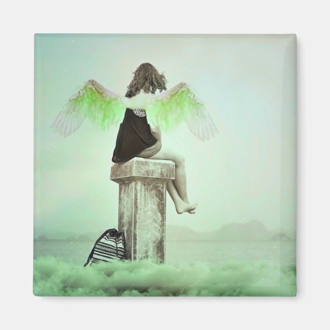 Angel Surveillant sur vous Magnet (Devant)