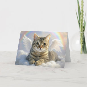 Angel Tabby Cat for Pet Loss Card