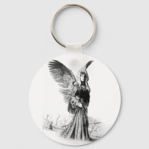 angel tattoo keychain