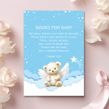 Angel Teddy Bear on Clouds Books for Baby Blue