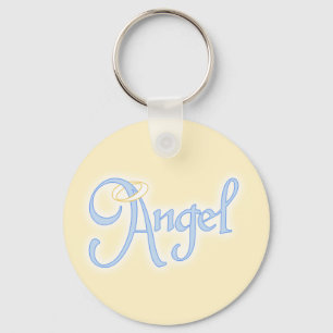 Angel Text Keychain