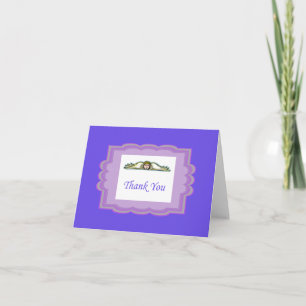 Angel Thank You Card With Purple Border