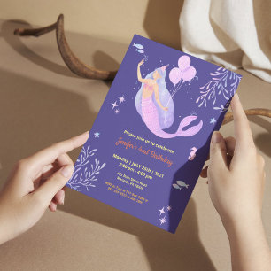 Angel Theme elegant  Birthday  Invitation