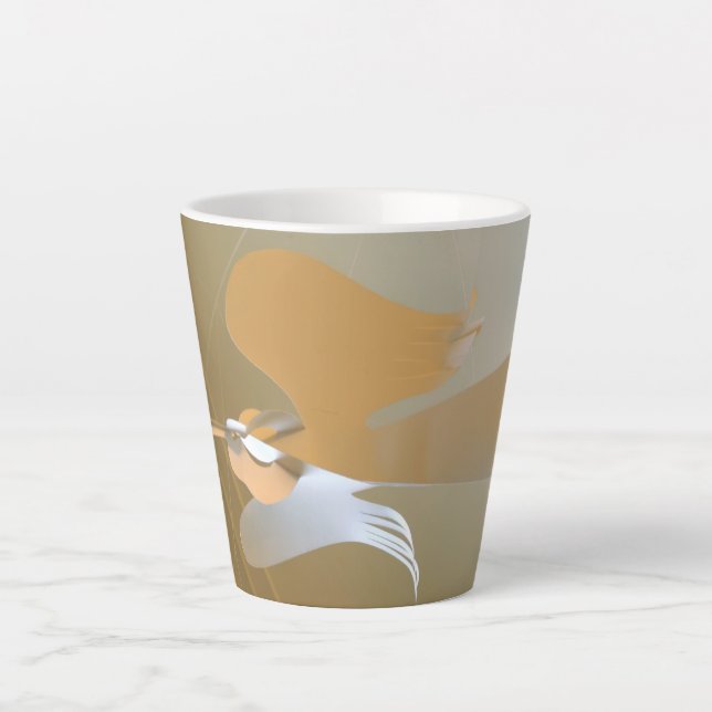 Angel trumpets latte mug (Front)
