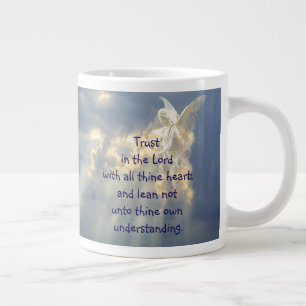  Angel Trust in the Lord Quote Inspirational Large Coffee Mug