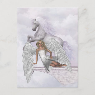 Angel Unicorn Magical Beauty Postcard