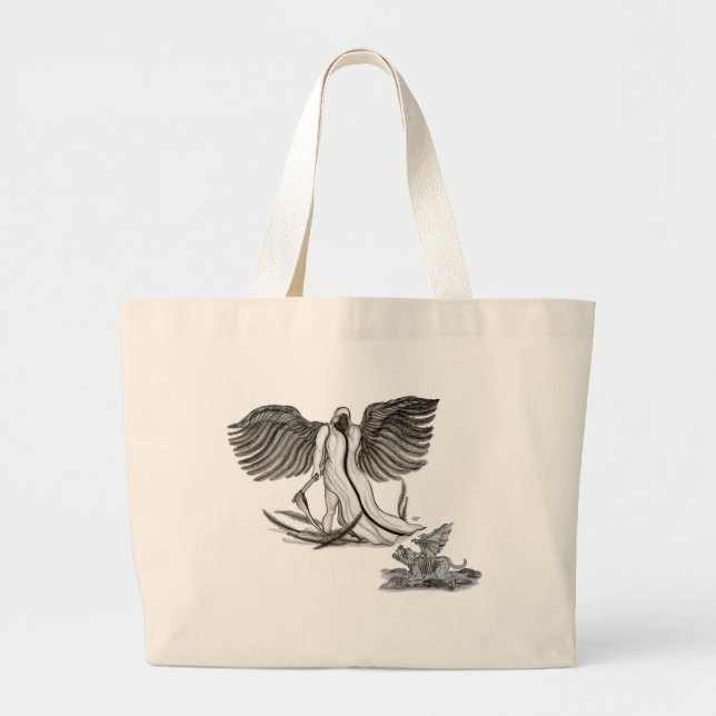 Angel Uriel Large Tote Bag (Front)