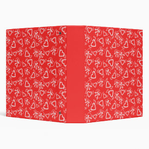 Angel Valentine's Hearts Pattern Binder