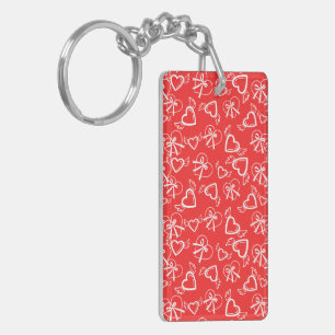 Angel Valentine's Hearts Pattern Keychain
