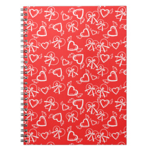 Angel Valentine's Hearts Pattern Notebook
