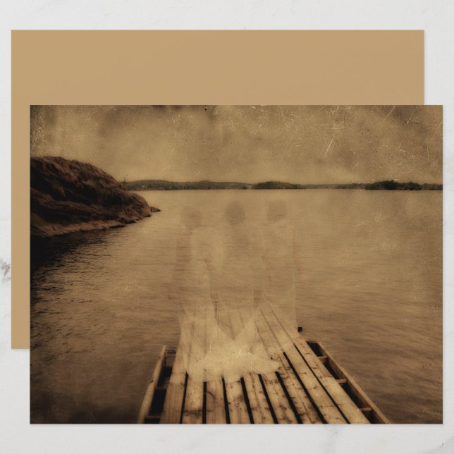 Angel Vintage Antique Brown Sepia Texture (Front/Back)