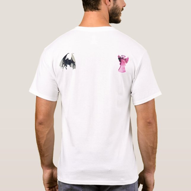 ANGEL vs DEVIL decisions choices good vs evil T-Shirt (Back)