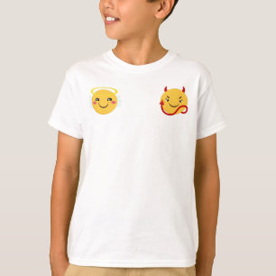 Angel vs Devil  Emoji PErsonalize T-Shirt