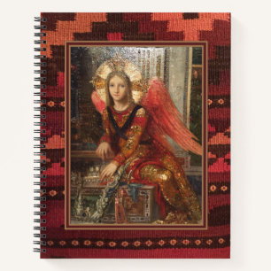 Angel w/Harp, Southwestern meets 18th Century art Notebook