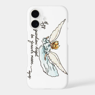 Angel Watercolor Gracefully Near and Watching You