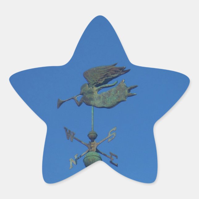 Angel Weather Vane Star Sticker (Front)