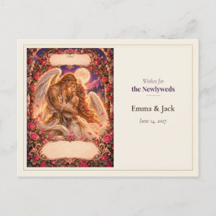 Angel Wedding Guest Book Wishes Postcard