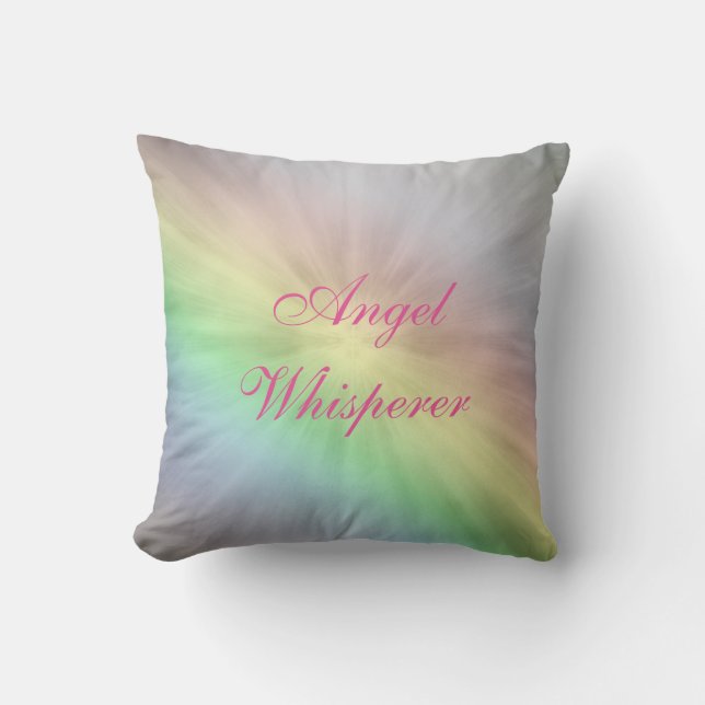 Angel Whisperer design Throw Pillow (Front)