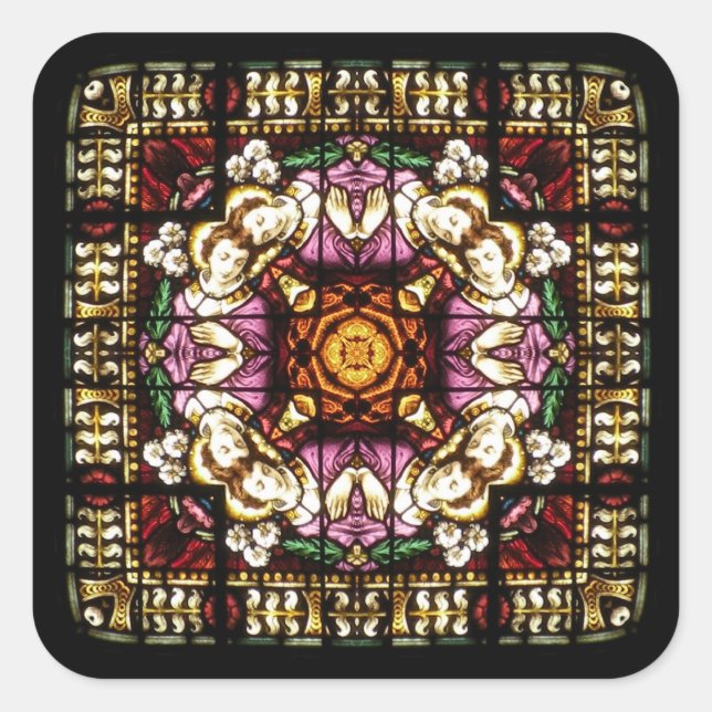 Angel Window Kaleidoscope Sticker (Front)