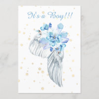 *~* Angel Wing Crystals Feather Shower Invitation