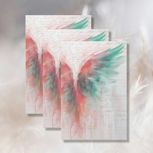 Angel Wing Ethereal Abstract Impressionism Pink Tissue Paper (Creator Uploaded)