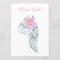 ~ Angel Wing Feathers Crystals Shower Invitation