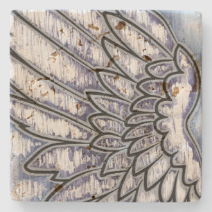 Angel Wing Silver Stone Coaster