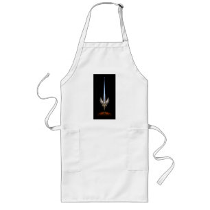 Angel Wing Sword Of Arkledious Fractal Art Black Long Apron
