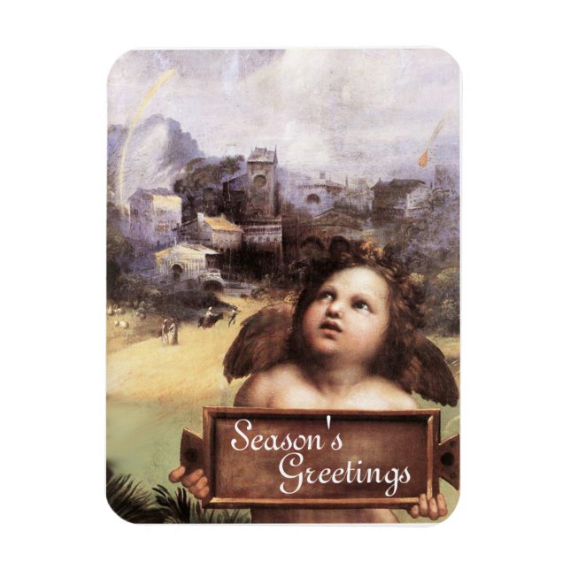 ANGEL / Winged Cherub Magnet (Vertical)