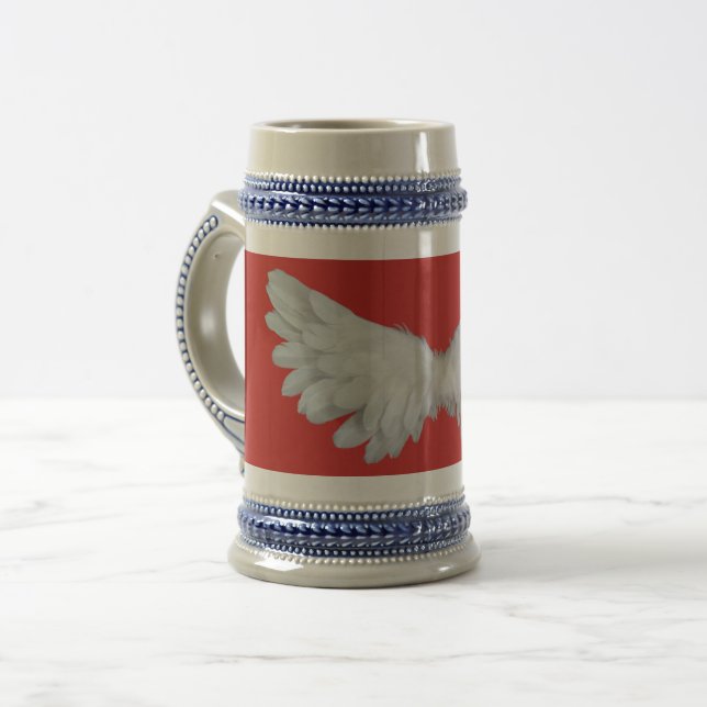 Angel Wings 22 oz Stein (Front Left)