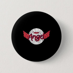 Angel Wings And Halo Funny For Bad Girls And Boys. 2 Inch Round Button