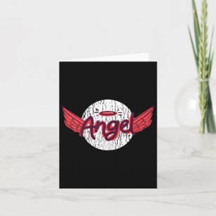 Angel Wings And Halo Funny For Bad Girls And Boys. Card