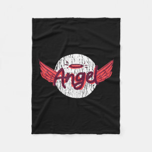 Angel Wings And Halo Funny For Bad Girls And Boys. Fleece Blanket