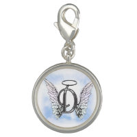 Angel Wings and Halo Monogram Letter D