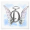 Angel Wings and Halo Monogram Letter D