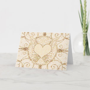 Angel Wings and Heart Card