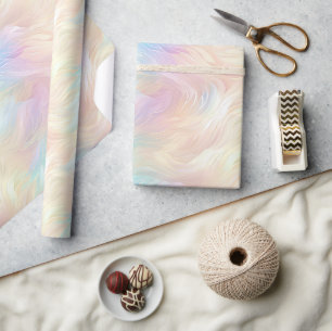 Angel Wings Aqua Blue Pink  Wrapping Paper