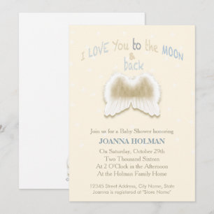 Angel Wings Baby Shower Card
