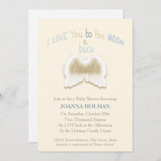 Angel Wings Baby Shower Card